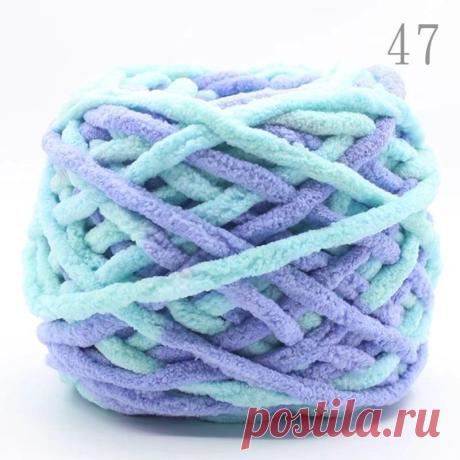 100G X 1 SKEINS Knitting Wool Chunky Crochet Velvet 1PLY Chenille Soft Milk Yarn | eBay