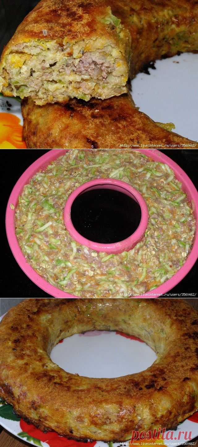 Кекс из мясного фарша и кабачков