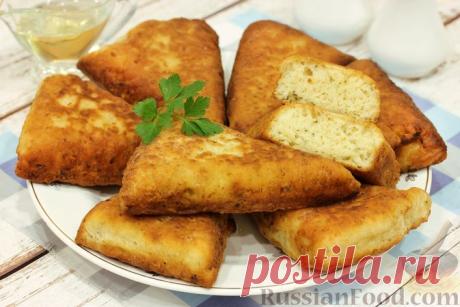 Рецепт: Пышки на кефире с творогом (на сковороде) на RussianFood.com