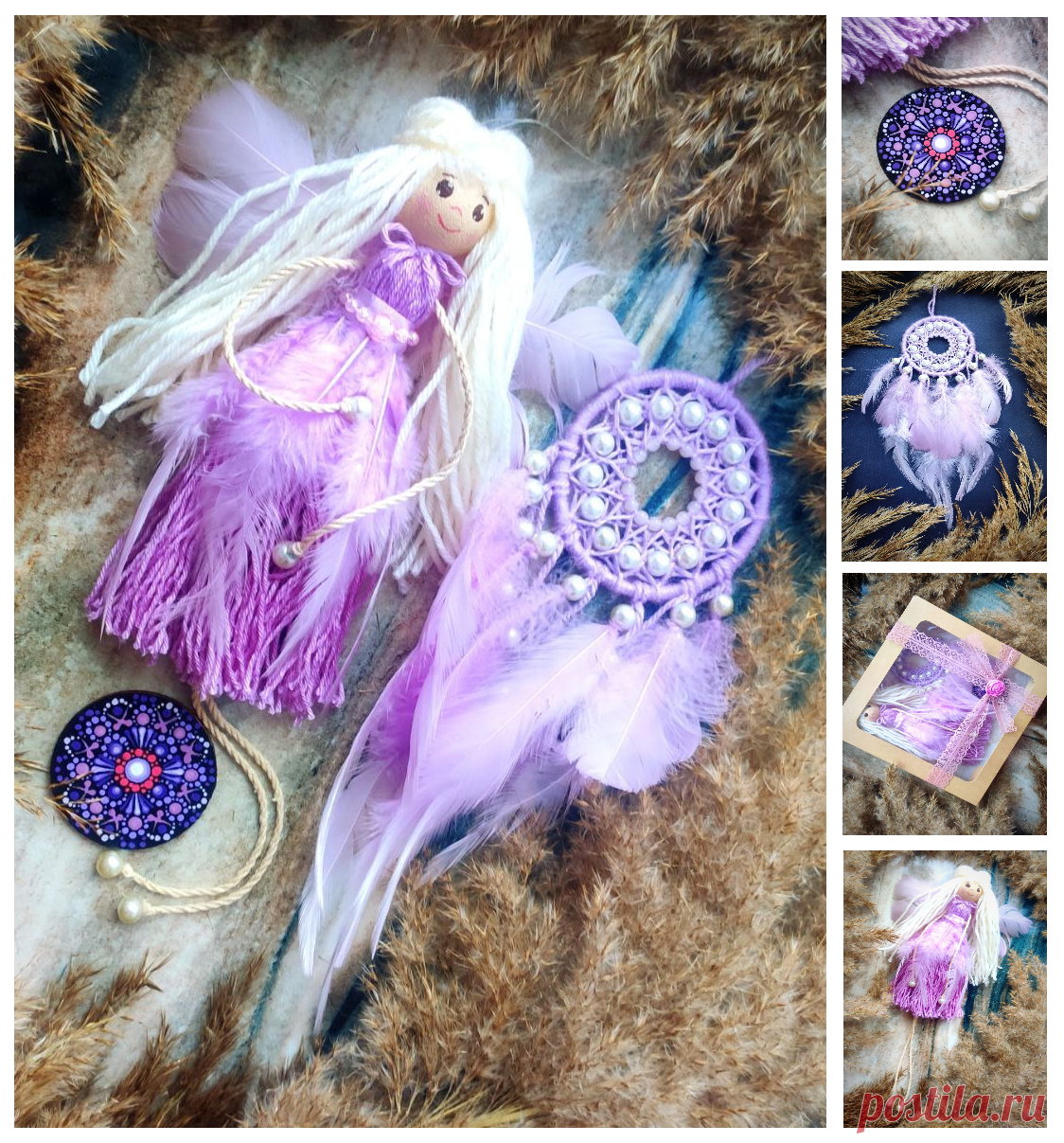 Подарочный набор для девочки – "Fairy", состоящий из ловца снов,  феи и значка-брошки. Нежный набор, который порадует любую маленькую принцессу