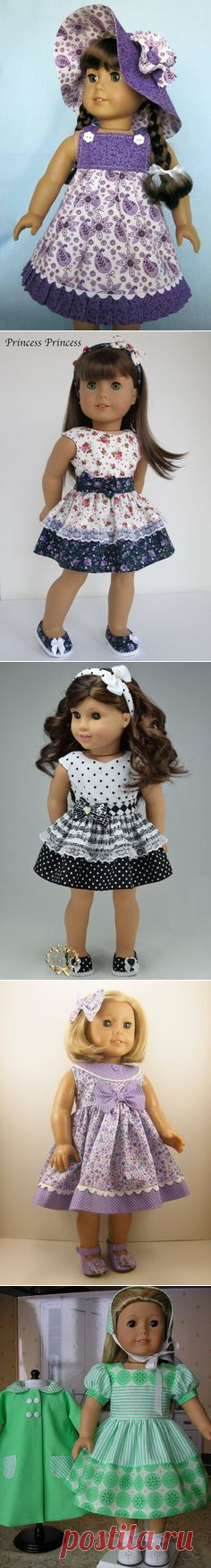 (30) Yellow sundress for 18 dolls or American Girl by mydollyscloset1 | My sewing