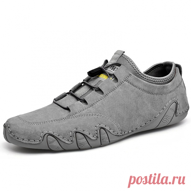 Men Comfy Round Toe Wearable Soft Casual Flat Driving Shoes - US$59.03