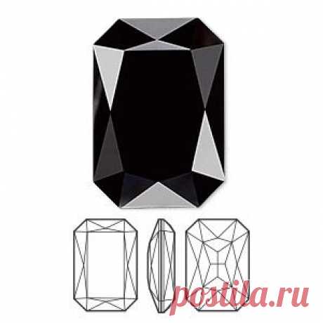 Камень. Чёрный бриллиант. Огранка октагон.