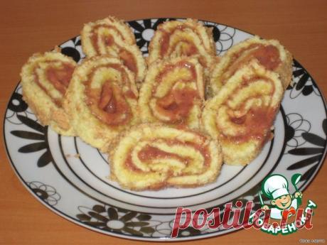 Быстрый бисквитный рулет - кулинарный рецепт