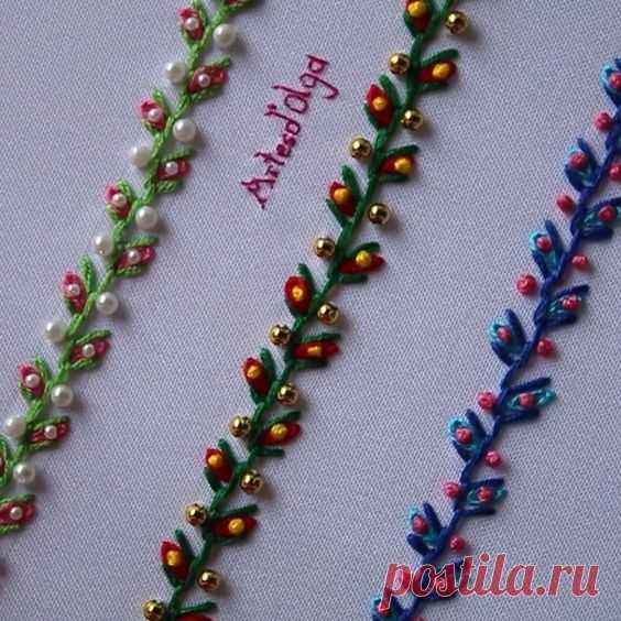 En este tutorial te muestro cómo bordar puntadas decorativas. (Tutorial No. 4). . . . . #artesdeolga #artesdolga #bordado #bordados #puntadas #decorativas #embroidery #diy #decorative #stitches