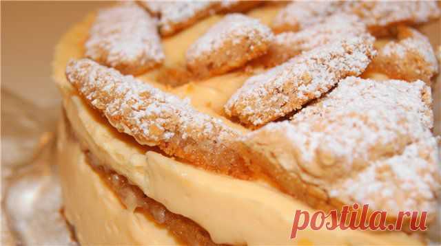 Ореховый торт с лимонным кремом - кулинарный рецепт