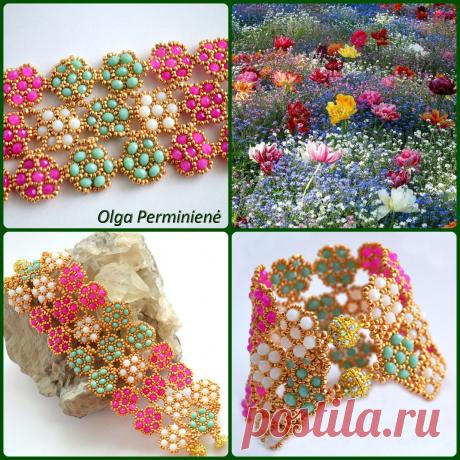 Цветочные браслеты | biser.info - всё о бисере и бисерном творчестве