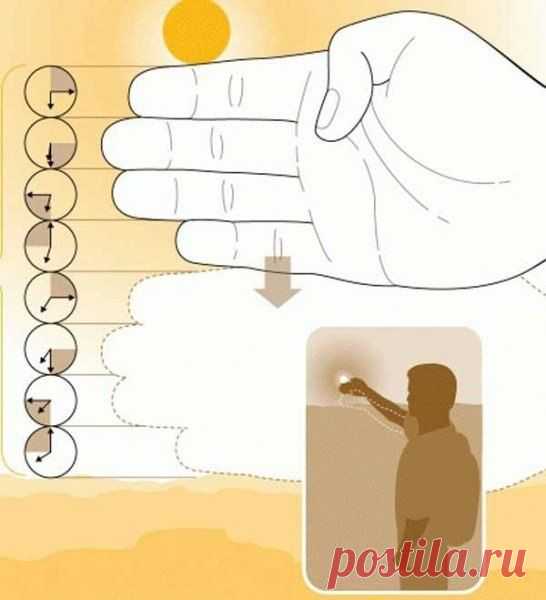 Определяем время до захода солнца...по руке