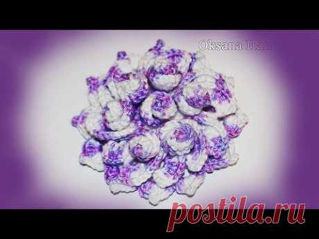 Декоративный цветок крючком. Мастер класс. DIY Bulk flower crochet fans