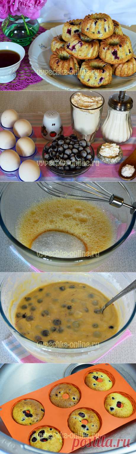 Бисквитные кексы в силиконовых формочках