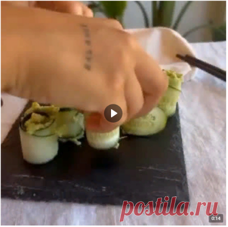 RAW-роллы для самого вкусного и легкого перекуса 🥒