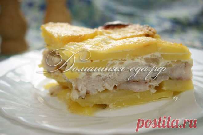 Рыба, запеченная с картофелем - Домашняя еда