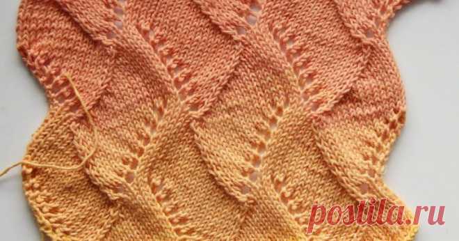 Ажурный узор, напоминает энтерлак. Схема и описание - svjazat.ru
