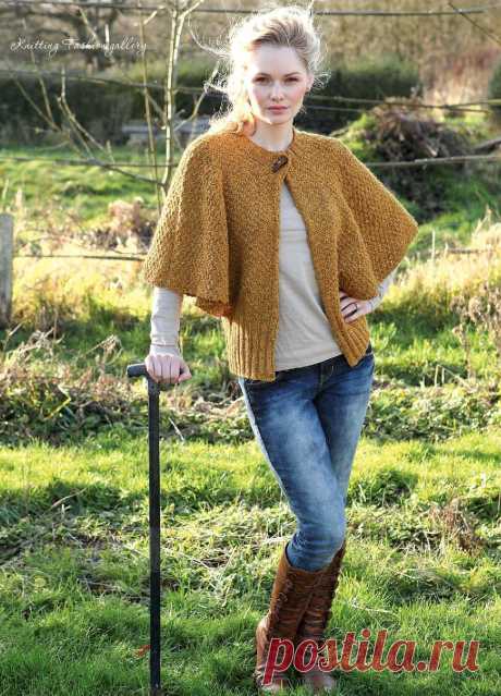 Вязание жакета Cape Sleeve Вязание свободного жакета Cape Sleeve от дизайнера Sian Brown