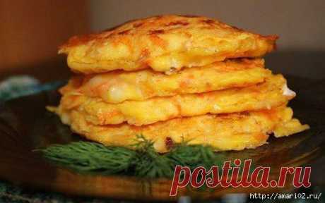 Морковные оладьи..