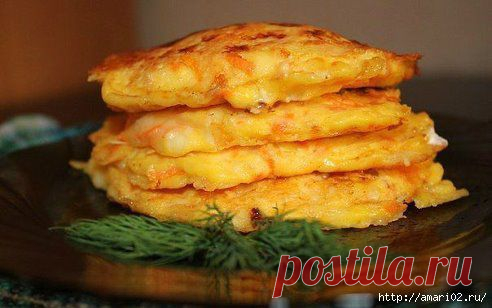 Морковные оладьи..