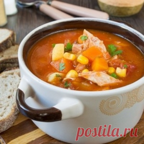 ТОМАТНЫЙ СУП С ТЫКВОЙ И КУРИЦЕЙ