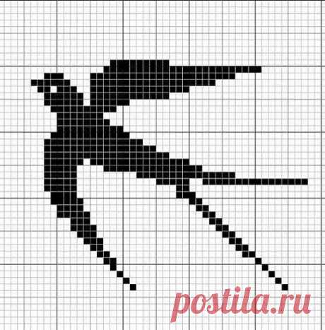 Ласточки и другие птицы Ласточки и другие птицыПодборка филейных схем для вязания ваших проектов.Можно использовать и для жаккарда или вышивки крестиком.