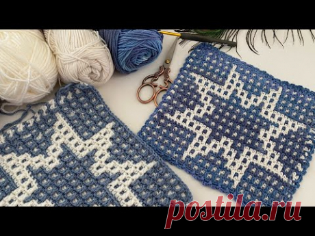 Мерцающие узоры✨Великолепные мозаичные звезды, созданные крючком