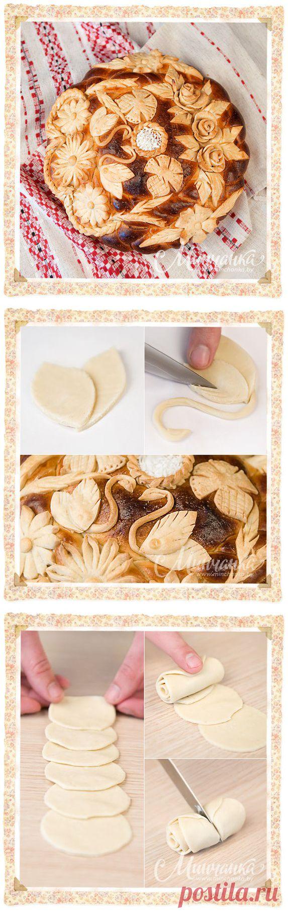 КАК КРАСИВО УКРАСИТЬ ХЛЕБ ИЛИ ДРУГУЮ ВЫПЕЧКУ.