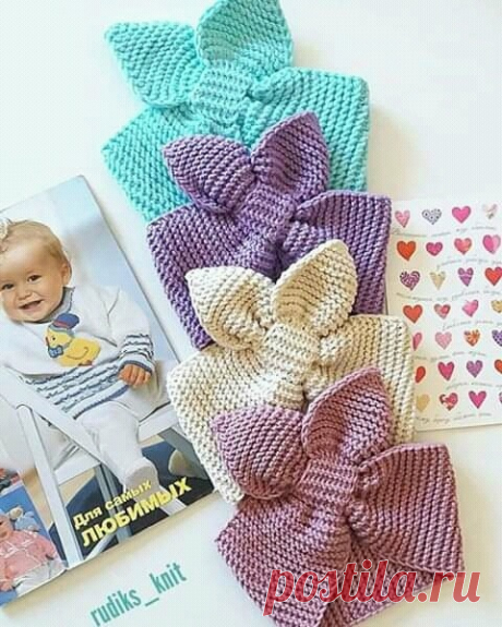 #вязание_для_детей@modnoe.vyazanie
Симпатичная повязка на голову для девочки. Схема.