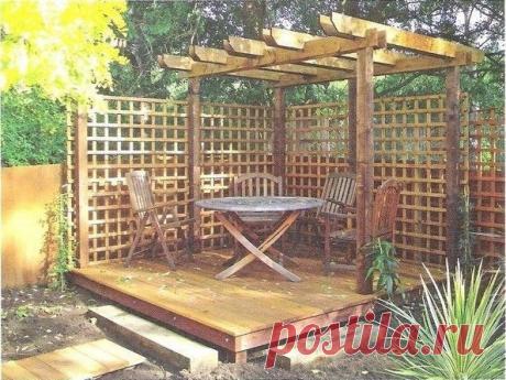 Как сделать перголу своими руками | Журнал "JK" Джей Кей Пергола станет отличный дополнением для любого загородного участка с домом. Она состоит из секций арок, соединенных между собой поперечными брусьями.