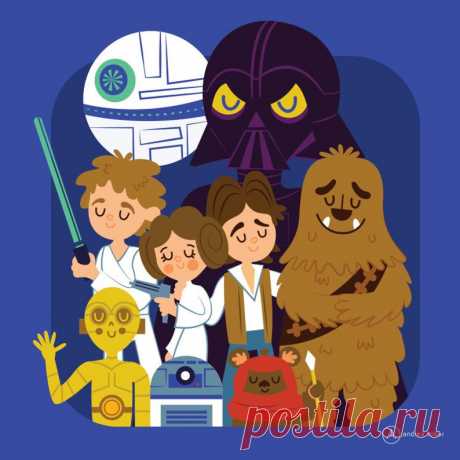 Star Wars ilustrado cartel Darth vader película clásica | Etsy