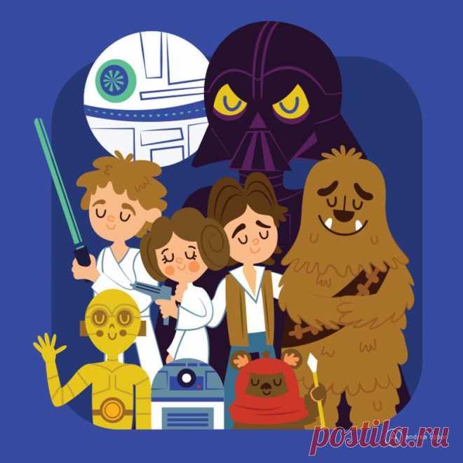 Star Wars ilustrado cartel Darth vader película clásica | Etsy