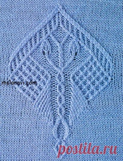 Рельефный узор спицами №10 | Вяжем с Лана Ви
