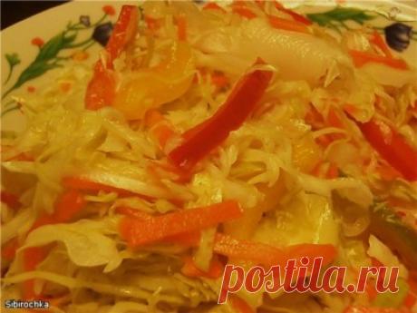 Капусточка маринованая,кисло-сладкая,очень вкусная : Капуста