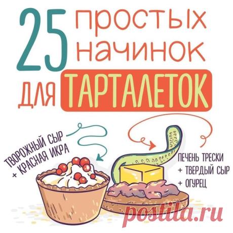 Теперь не придется ломать голову, чем бы таким начинить тарталетки Забирайте шпаргалку себе