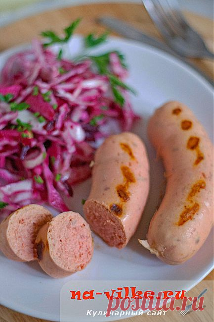 Сосиски домашнего приготовления из курицы - рецепт с фото