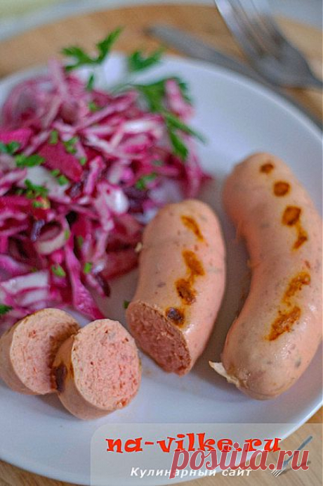 Сосиски домашнего приготовления из курицы - рецепт с фото