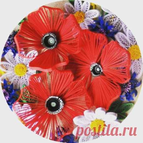 Summer ♡
#quilling #flower #poppies #daisies #cornflowers #paperfilligree #paperquilling