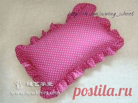 Шьем наволочку с оборочкой