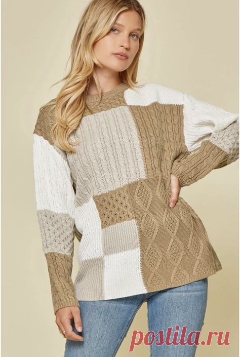КРАСИВЫЕ И МОДНЫЕ СВИТЕРА В ТЕХНИКЕ -ПЭЧВОРК. | Волшебный клубок. Яна Зима. | Дзен