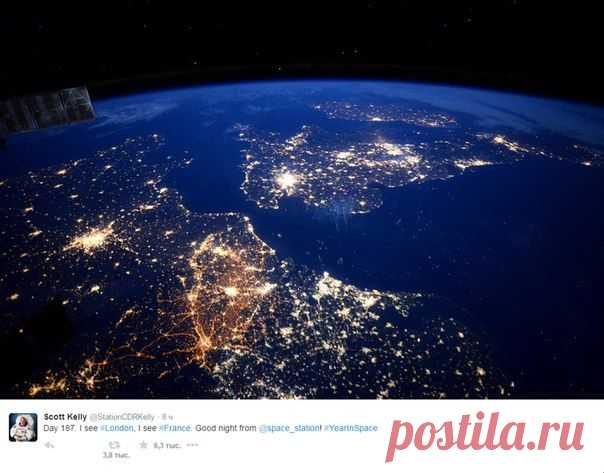 Изображения от астронавта Scott Kelly, который сейчас на борту МКС. Изображения сняты в сентябре -  октябре 2015г. / Интересный космос