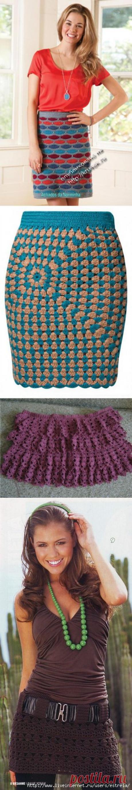 Вяжем разные юбки крючком