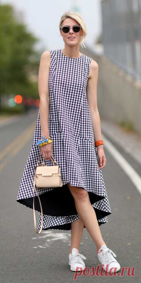 #NYWF Spring 2015 Street Style | Houndstooth dress Via IMAXTREE