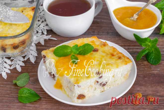 Творожная запеканка с рисом и изюмом Рецепт творожной запеканки в духовке - простого, вкусного и сытного блюда для всей семьи.