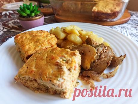 Запеканка из куриного фарша - рецепт автора Ирина Конышева Очень вкусная, нежная запеканка. Моя семья от неё в восторге. Отлично сочетается с овощами.