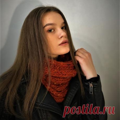 Купить исландский терракотовый снуд от HEItt | Icelandic wool | Mellroot