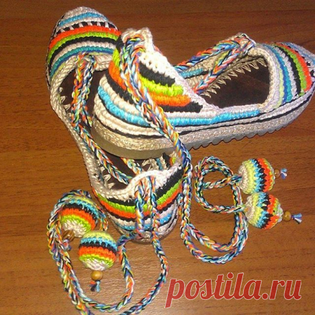 #вязанаяобувь#ручнаяработа#летняяобувькрючком