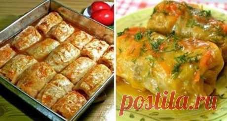 Традиционные голубцы по-новому! В 2 раза вкуснее обычных! — Золотые советы
Ингредиенты: 
Для голубцов: 
1 кочан свежей капусты 
50 г риса 
150 г фарша любого 
1 луковица 
1 морковь 
масло растительное 
100 мл воды 
соль, перец 
Для шубы: 
30 г сметаны 
100 г сыра 
2 помидора 
3–4 зубчика чеснока 
укропа и петрушки 
соль, перец 
Приготовление:
Капусту кладем на 5-10 минут в микроволновку (мощность около 900 W), а потом под струю холодной воды. Отделяем легко листочки. 
Рис отвариваем до полуг