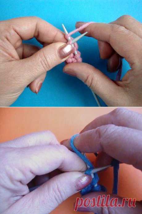 Начинаем вязать – Видео уроки вязания » Вязание спицами – Урок №29 – “Английский метод вязания лицевой петли за заднюю стенку петли”