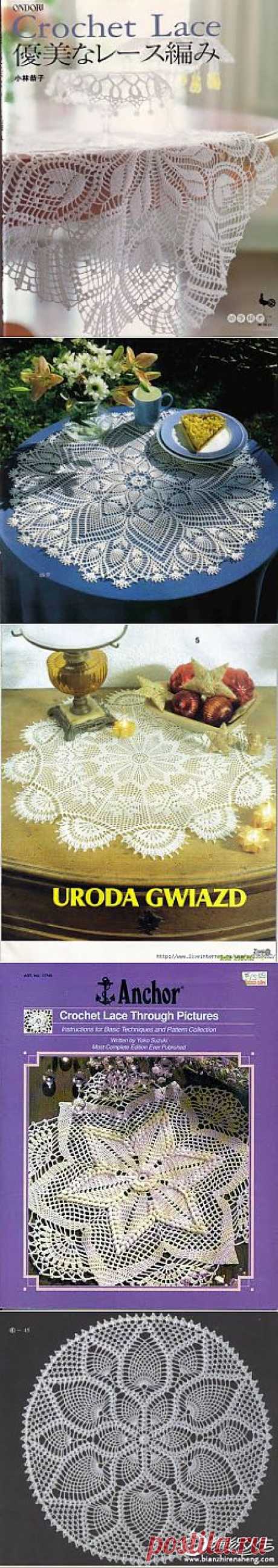 Вязание крючком и спицами/Crochet and knitting: салфетка
