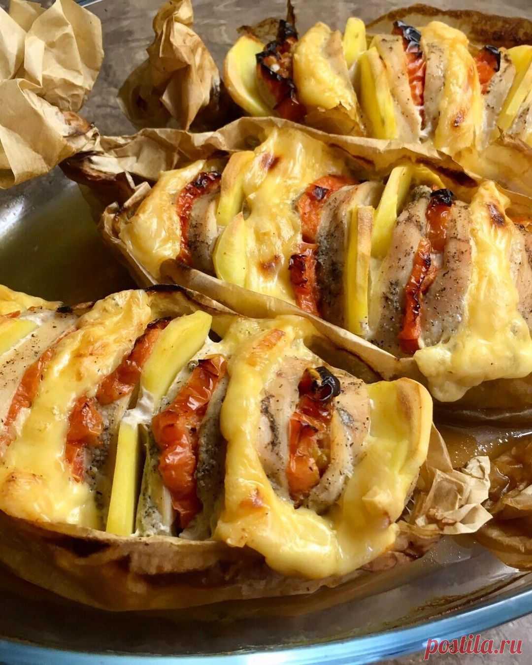 куриная грудка с яблоками
