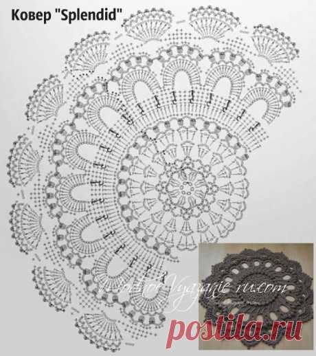 Потрясающий ковер по схеме салфетки "Splendid" - Crochet - Modnoe Vyazanie