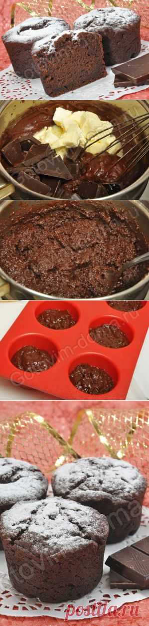 Рецепт: Шоколадные заварные маффины