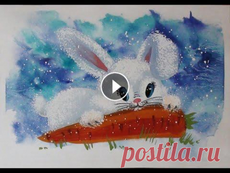 Как нарисовать милого зайчика гуашью. Легко. Поэтапное рисование для начинающих. Как нарисовать красивого маленького зайчика поэтапно. Как рисовать животных. Заяц нарисовать. Подробный обучающий видео урок. Пошаговая инструкция. Вы...
